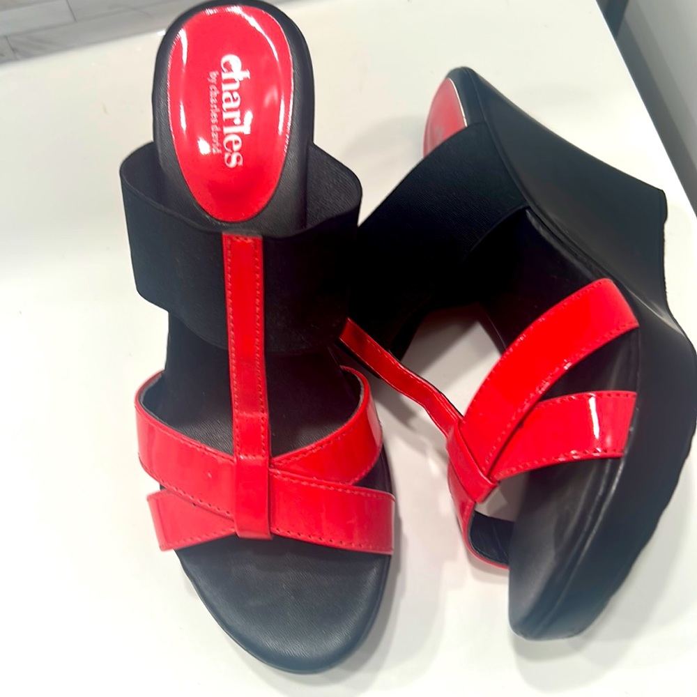 Charles platform slide in shoes